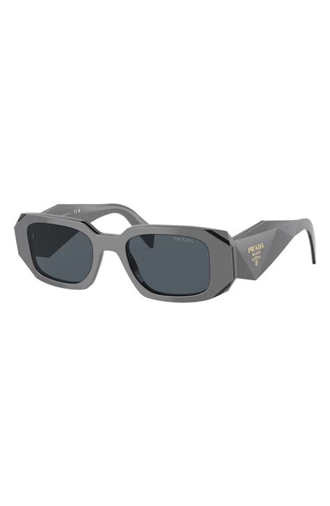 prada black butterfly sunglasses|Prada 51mm rectangular sunglasses.